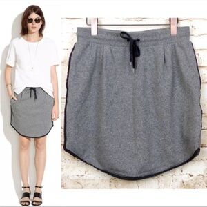 Madewell Gymnasium Gray Knit Drawstring Skirt Sz S EUC